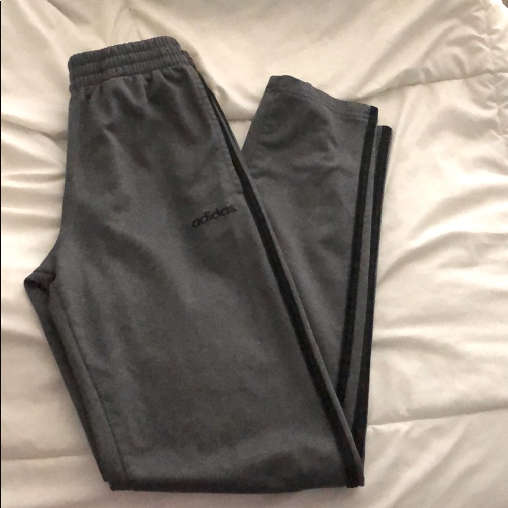 These are grey adidas track pants, condition new!